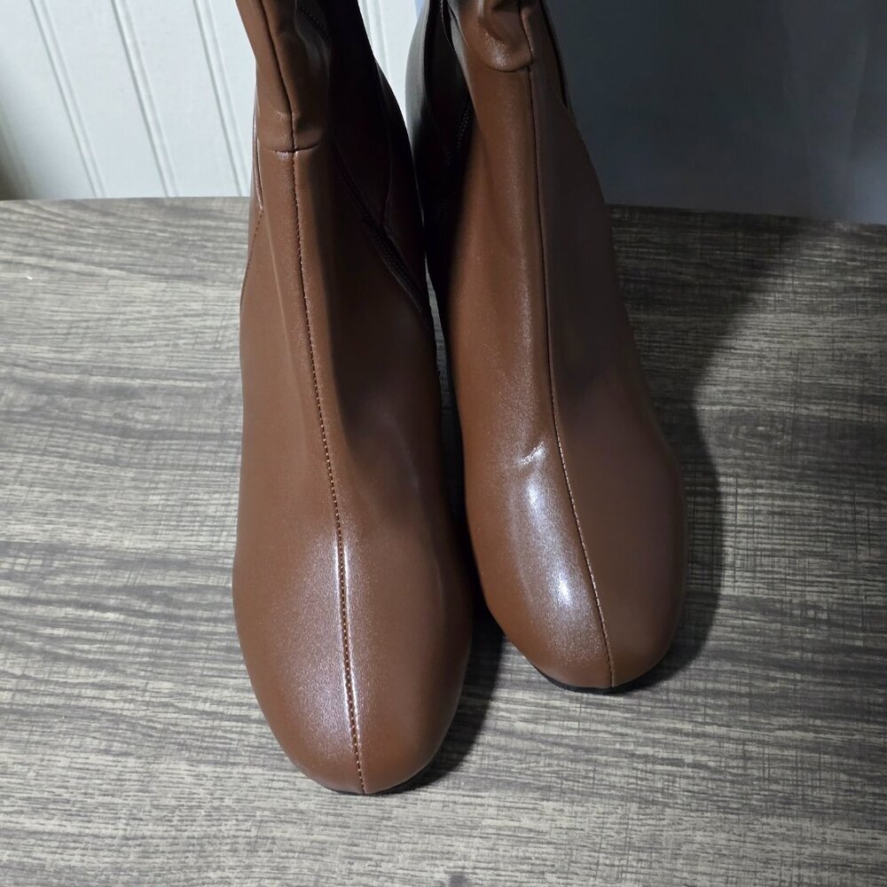 Mid Calf Long Zip Up High Heel Boots - US10 - 42 - New - Picture 2 of 4